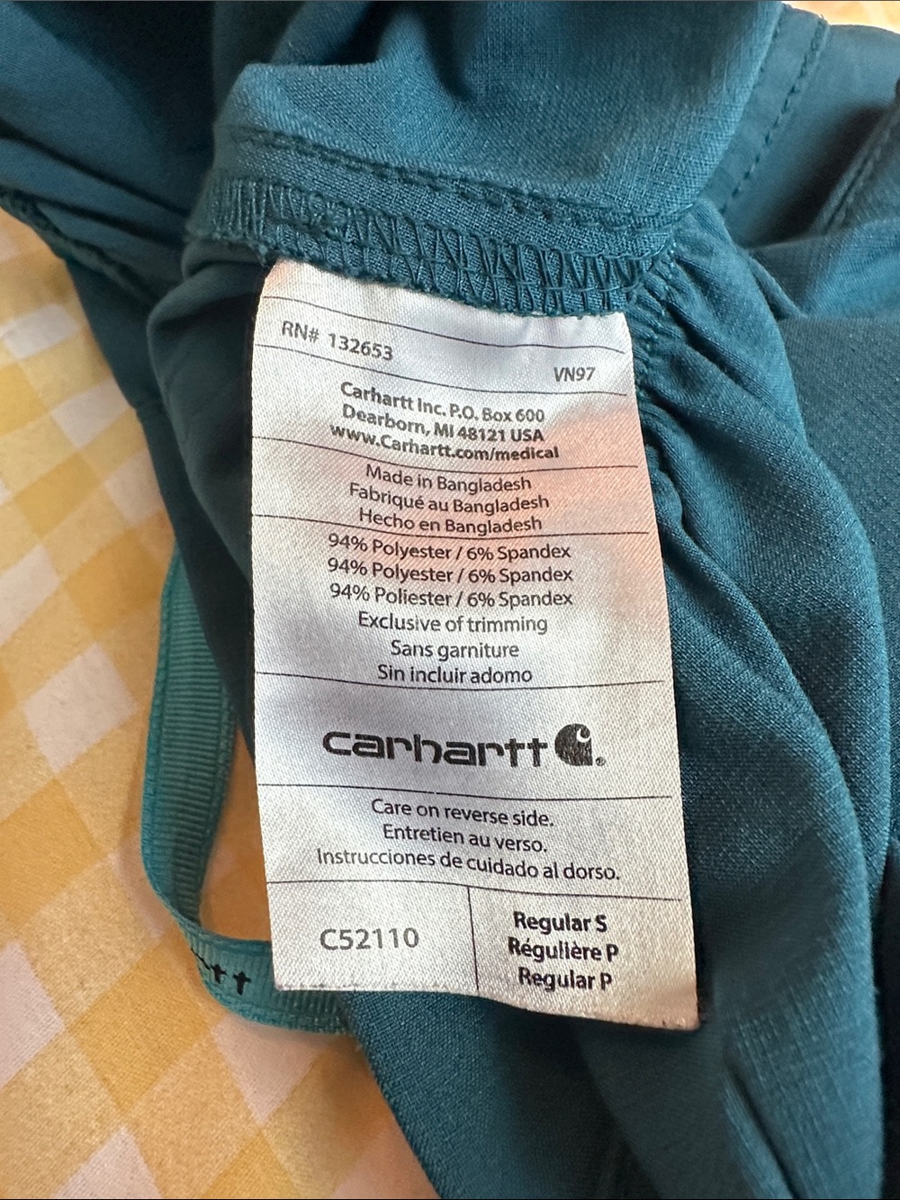 Carhartt Force Drawstring Baby Blue Scrubs - Picture 9 of 9